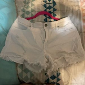 White womens jean shorts size medium